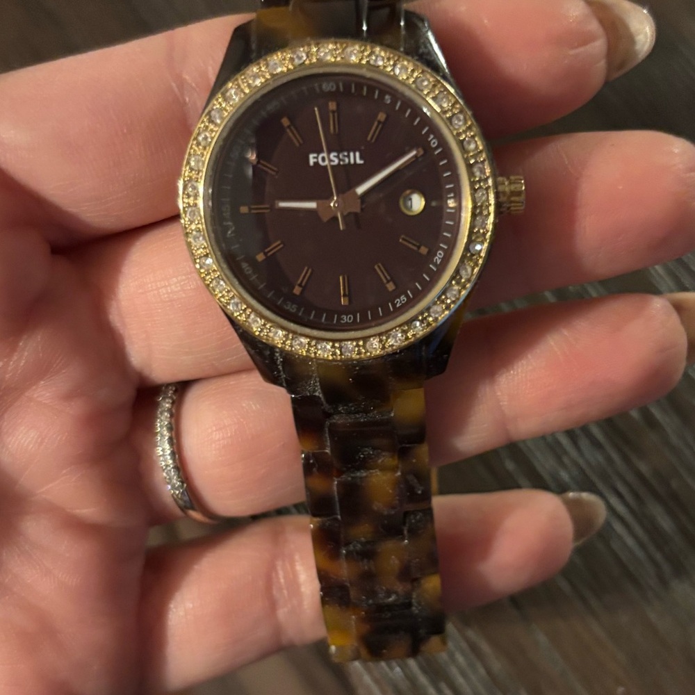 Anne Klein tortoise shell watch